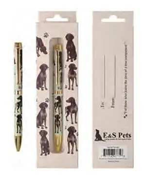 E&S Pets Refillable Ball Point Pen in Gift Box, German Shorthaired Pointer E&S Pets Refillable Ball Point Pen in Gift Box, German Shorthaired Pointer