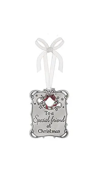 Ganz Ornament Plaque To a special friend at Christmas Ganz Ornament Plaque To a special friend at Christmas