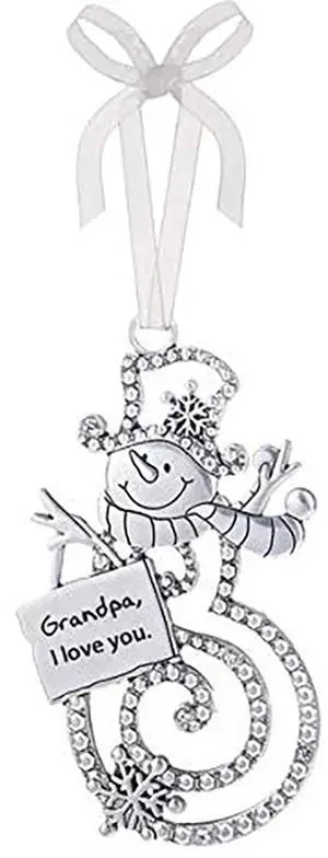 Ganz Ornament - Grandpa, I Love You - Silver Ganz Ornament - Grandpa, I Love You - Silver