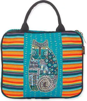 Laurel Burch Zara Black Cat with Stripes Cosmetic Travel Tote Laurel Burch Zara Black Cat with Stripes Cosmetic Travel Tote