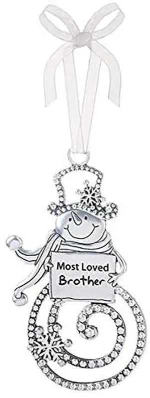Ganz Ornament - Most Loved Brother - Silver Ganz Ornament - Most Loved Brother - Silver