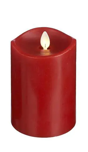 Ganz - Red LED Wax Pillar Candle, 3x5 (LLWP1003) Ganz - Red LED Wax Pillar Candle, 3x5 (LLWP1003)