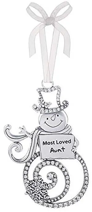 Ganz Ornament - Most Loved Aunt - Silver Ganz Ornament - Most Loved Aunt - Silver