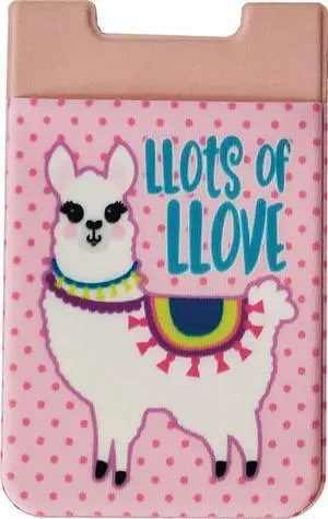 Spoontiques Cell Phone Wallet Stick-On Pouch for Cash and Cards - Llama Love Spoontiques Cell Phone Wallet Stick-On Pouch for Cash and Cards - Llama Love