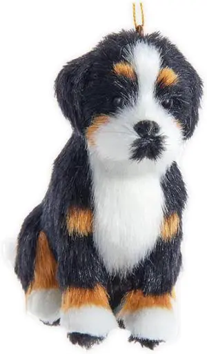 Kurt Adler F2242BM Furry Bernese Mountain Dog White 4" Hanging Holiday Ornament Kurt Adler F2242BM Furry Bernese Mountain Dog White 4" Hanging Holiday Ornament