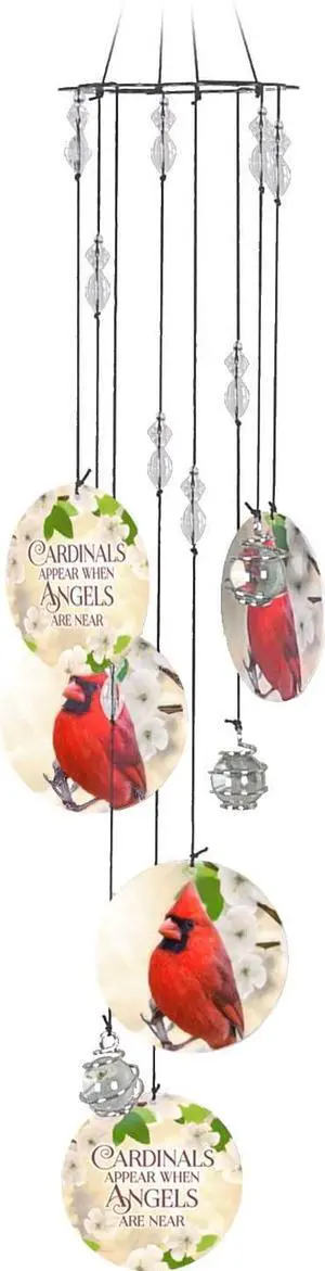 Spoontiques Decorative Chimes for Yard and Garden, Cardinal Memorial Wind Chime Spoontiques Decorative Chimes for Yard and Garden, Cardinal Memorial Wind Chime