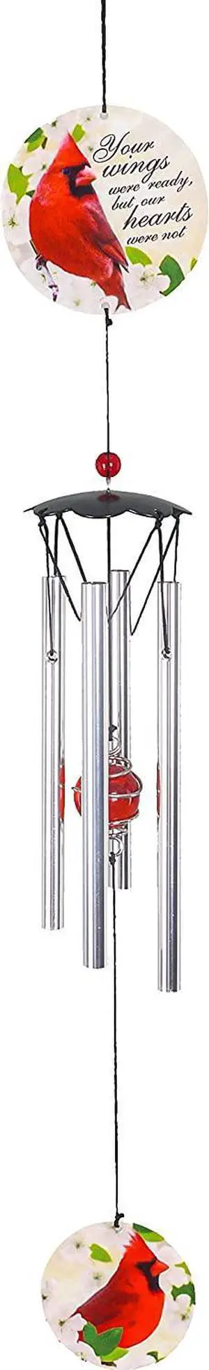 Spoontiques Decorative Chimes for Yard and Garden, Cardinal Memorial Wind Chime Spoontiques Decorative Chimes for Yard and Garden, Cardinal Memorial Wind Chime