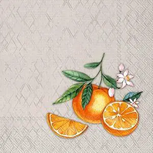 Boston International IHR 3-Ply Paper Napkins, 20-Count Cocktail Size, Orange Grey Boston International IHR 3-Ply Paper Napkins, 20-Count Cocktail Size, Orange Grey