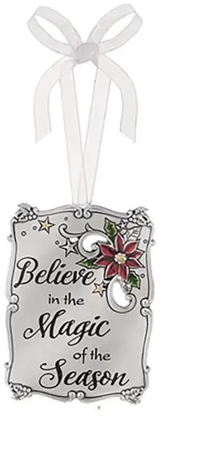 Ganz Ornament Plaque Believe in the Magic of the Season Ganz Ornament Plaque Believe in the Magic of the Season