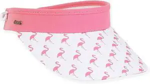 Sun N Sand Women's Adjustable Coil Visor UV 50, Brim 3.5", Pink Flamingos Sun N Sand Women's Adjustable Coil Visor UV 50, Brim 3.5", Pink Flamingos