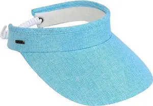 Sun N Sand Women's Adjustable Coil Visor UV 50, Brim 3.5", Solid Sun N Sand Women's Adjustable Coil Visor UV 50, Brim 3.5", Solid