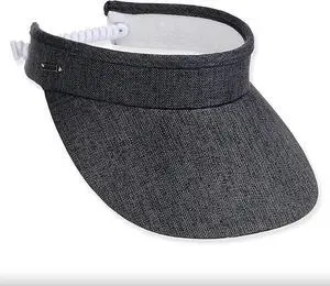 Sun N Sand Women's Adjustable Coil Visor UV 50, Brim 3.5", Solid Black Sun N Sand Women's Adjustable Coil Visor UV 50, Brim 3.5", Solid Black