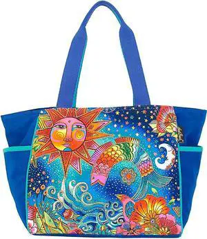 Laurel Burch Celestial Magic Sun Moon Large Shoulder Tote Bag, 20.5" x 9" x 12" Laurel Burch Celestial Magic Sun Moon Large Shoulder Tote Bag, 20.5" x 9" x 12"