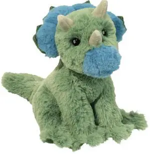 Douglas Roarie Soft Green Dino MIni Triceratops Plush Stuffed Animal, 8" long Douglas Roarie Soft Green Dino MIni Triceratops Plush Stuffed Animal, 8" long
