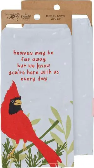 Primitives by Kathy Kitchen Towel - Cardinal We Know You're Here With Us Primitives by Kathy Kitchen Towel - Cardinal We Know You're Here With Us