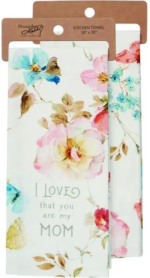 Primitives by Kathy Kitchen Towel - I Love That You Are My Mom Primitives by Kathy Kitchen Towel - I Love That You Are My Mom