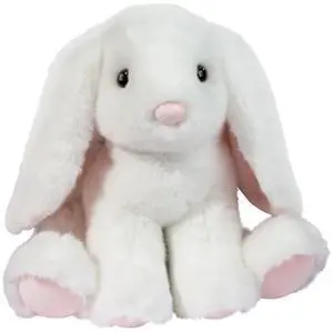 Douglas Toys Super Cloudie Soft White Bunny Plush Stuffed Animal, 12" sitting Douglas Toys Super Cloudie Soft White Bunny Plush Stuffed Animal, 12" sitting