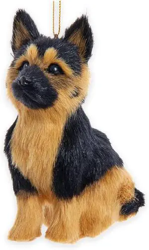 Kurt Adler F2242GS Furry German Shepherd Dog Brown 4" Hanging Christmas Ornament Kurt Adler F2242GS Furry German Shepherd Dog Brown 4" Hanging Christmas Ornament
