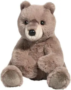 Douglas Truman Gray Bear DLUX Plush Stuffed Animal, 14" sitting Douglas Truman Gray Bear DLUX Plush Stuffed Animal, 14" sitting