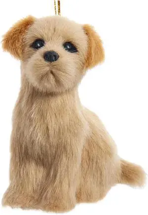 Kurt Adler F2242GO Furry Golden Retriever Dog 4" Hanging Christmas Ornament Kurt Adler F2242GO Furry Golden Retriever Dog 4" Hanging Christmas Ornament