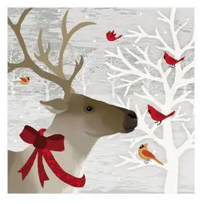 Paperproducts Design Decorative Beverage Paper Napkins Liz Leines - Deer Friends Paperproducts Design Decorative Beverage Paper Napkins Liz Leines - Deer Friends