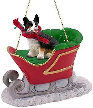 Conversation Concepts Welsh Corgi Cardigan Sleigh Dog Christmas Ornament Conversation Concepts Welsh Corgi Cardigan Sleigh Dog Christmas Ornament