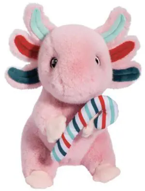 Douglas Mini Holiday Axolotl with Candy Cane Plush Stuffed Animal Toy, 6.5" Douglas Mini Holiday Axolotl with Candy Cane Plush Stuffed Animal Toy, 6.5"