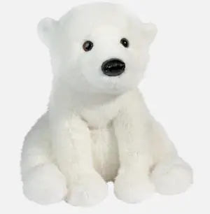 Douglas Toys Super Whitie Polar Bear Soft Plush Stuffed Animal, 11" sitting Douglas Toys Super Whitie Polar Bear Soft Plush Stuffed Animal, 11" sitting