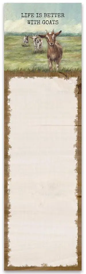 Primitives by Kathy - "Life is Better With Goats" List Pad Primitives by Kathy - "Life is Better With Goats" List Pad