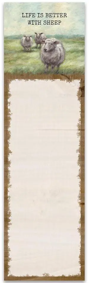 Primitives by Kathy - "Life is Better With Sheep" List Pad Primitives by Kathy - "Life is Better With Sheep" List Pad