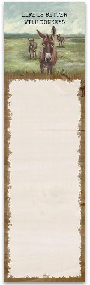 Primitives by Kathy - "Life is Better With Donkeys" List Pad Primitives by Kathy - "Life is Better With Donkeys" List Pad