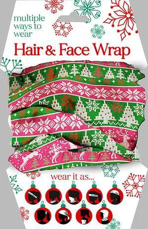 Spoontiques Ugly Sweater Christmas Tree, Reindeer, Snowflakes Hair and Face Wrap Spoontiques Ugly Sweater Christmas Tree, Reindeer, Snowflakes Hair and Face Wrap