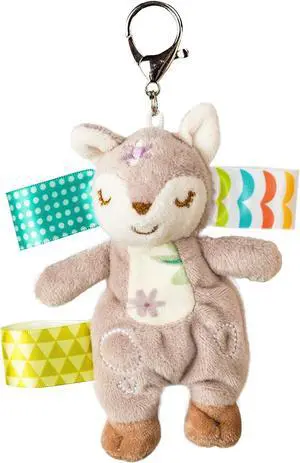 Taggies Plush Stuffed Animal Backpack, Purse, Bag Charm, Flora Fawn, 6" Taggies Plush Stuffed Animal Backpack, Purse, Bag Charm, Flora Fawn, 6"