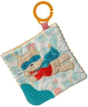 Mary Meyer Crinkle Teether Toy with Baby Paper and Squeaker, 6", Lil' Hero Mary Meyer Crinkle Teether Toy with Baby Paper and Squeaker, 6", Lil' Hero