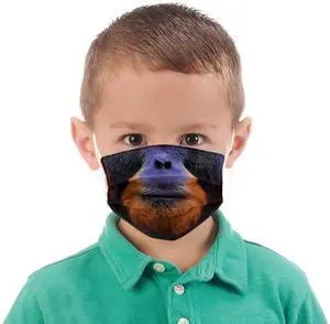 Wildlife Artists Fun Youth Animal Face Masks, Washable, Reusable - Orangutan Wildlife Artists Fun Youth Animal Face Masks, Washable, Reusable - Orangutan