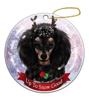 Holiday Pet Gifts Poodle Black/Tan Dog Porcelain Christmas Ornament Holiday Pet Gifts Poodle Black/Tan Dog Porcelain Christmas Ornament
