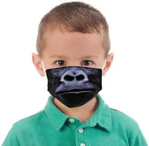 Wildlife Artists Fun Youth Animal Face Masks, Washable, Reusable - Gorilla Wildlife Artists Fun Youth Animal Face Masks, Washable, Reusable - Gorilla