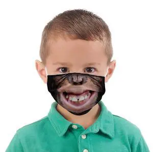 Wildlife Artists Fun Youth Animal Face Masks, Washable, Reusable - Chimpanzee Wildlife Artists Fun Youth Animal Face Masks, Washable, Reusable - Chimpanzee