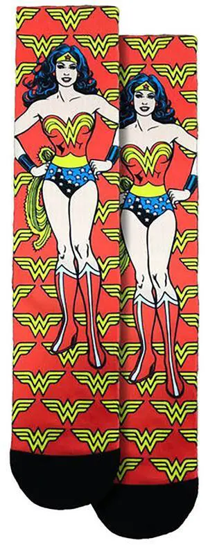 Spoontiques Wonder Woman Crew Socks - SHOE SIZE (5-10 Men) (7-12 women) Spoontiques Wonder Woman Crew Socks - SHOE SIZE (5-10 Men) (7-12 women)