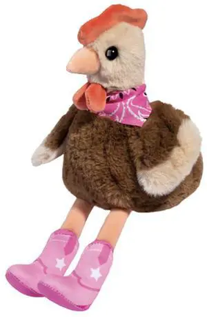 Douglas Toys Cowgirl Chicken Plush Stuffed Animal Toy 10 inches Douglas Toys Cowgirl Chicken Plush Stuffed Animal Toy 10 inches
