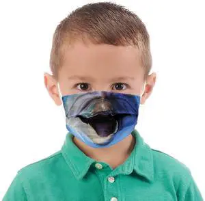 Wildlife Artists Fun Youth Animal Face Masks, Washable, Reusable - Dolphin Wildlife Artists Fun Youth Animal Face Masks, Washable, Reusable - Dolphin