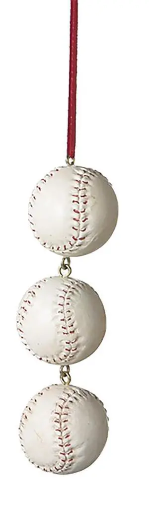 Midwest-CBK - Triple Baseball Christmas Ornament 4.75" Midwest-CBK - Triple Baseball Christmas Ornament 4.75"