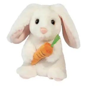 Douglas Toys White Zen Bunny with Carrot Soft Plush Stuffed Animal, 7 inches Douglas Toys White Zen Bunny with Carrot Soft Plush Stuffed Animal, 7 inches