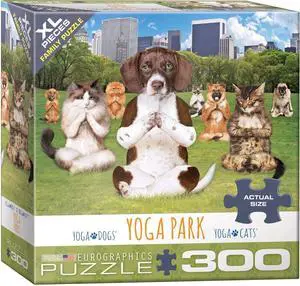 EuroGraphics Dogs and Cats Yoga Park Jigsaw Puzzle (300-Piece) EuroGraphics Dogs and Cats Yoga Park Jigsaw Puzzle (300-Piece)