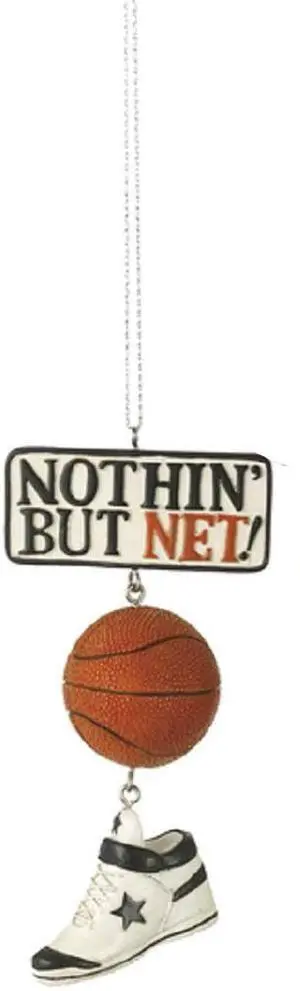 Midwest-CBK - Sport Score Dangle Nothin' But Net Basketball Ornament, 3.5" Midwest-CBK - Sport Score Dangle Nothin' But Net Basketball Ornament, 3.5"