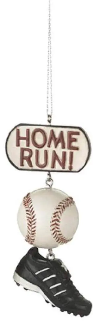 Midwest-CBK - Sport Score Dangle Home Run Baseball Ornament, 3.5" Midwest-CBK - Sport Score Dangle Home Run Baseball Ornament, 3.5"