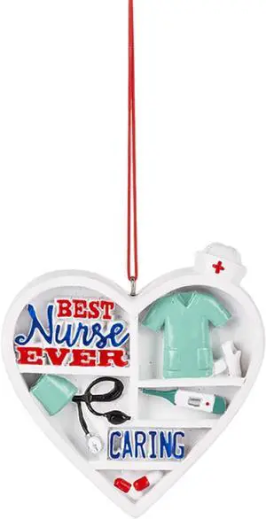 Ganz MX175944 Best Nurse Ever Ornament, Resin Ganz MX175944 Best Nurse Ever Ornament, Resin