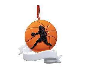 Kurt Adler Woman Basketball Player Ornament For Personalization - 3.3" Tall Kurt Adler Woman Basketball Player Ornament For Personalization - 3.3" Tall