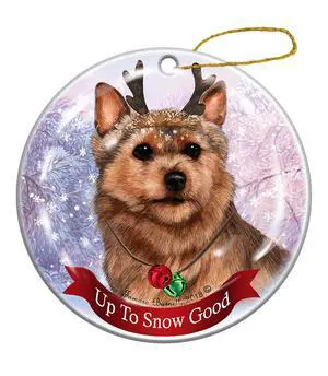 Holiday Pet Gifts Norwich Terrier Dog Porcelain Christmas Ornament Holiday Pet Gifts Norwich Terrier Dog Porcelain Christmas Ornament