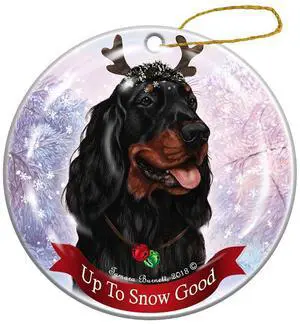 Holiday Pet Gifts Gordon Setter Dog Porcelain Christmas Ornament Holiday Pet Gifts Gordon Setter Dog Porcelain Christmas Ornament
